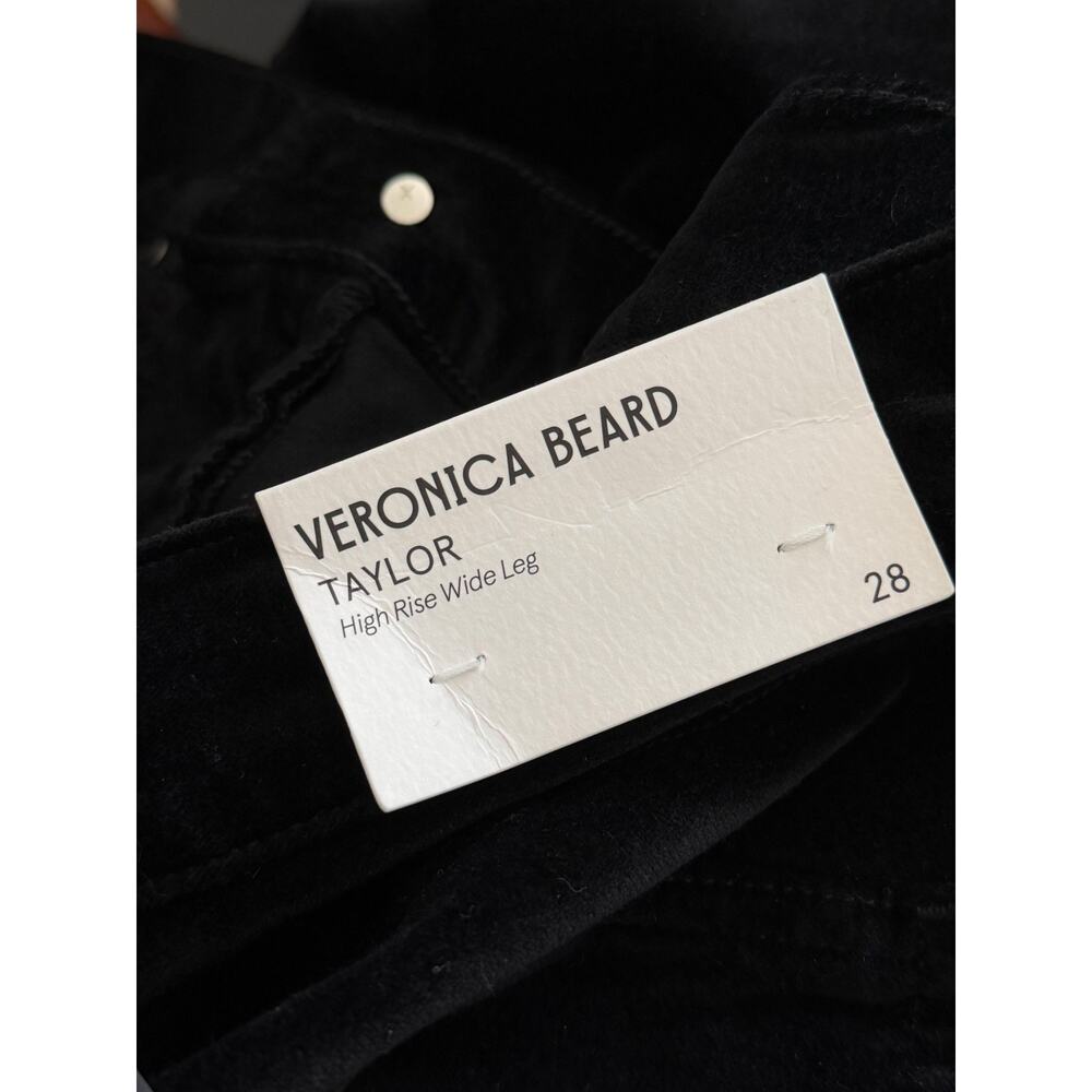 NEW Veronica Beard Taylor High Rise Velvet Jeans Black Size 28 - Picture 9 of 10